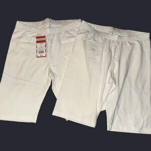 Set of 2 Girls Cat & Jane White Shorts. Size Large 10/12. NWT!
